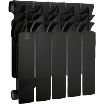 Биметаллический радиатор KUBBER KUB-350B/100 Black фото