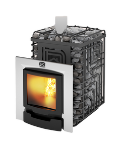 Печь для бани Теплодар СИБИРСКИЙ УТЕС-20 ЛП Профи Панорама (без двери 16"/обрамления) 20 kW фото