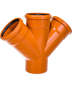 Крестовина ПП кан, д.110/110/110х45°, оранж, RTP фото