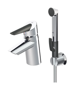 Смеситель для умывальника с ручным душем и донным клапаном Oras Optima фото