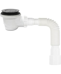 Sifon pentru tavă de duș crom 1 1/2 sub d50mm, g 1 1/2x40/50, clic-clac, h65mm, Aquant