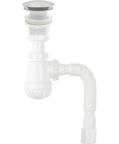 Sifon pentru lavoar 1 1/4 click-clack (supapă de fund cu orificiu de preaplin) trap 40x40/50, Aquant