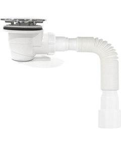 Sifon pentru cadă de duș crom 1 1/2 pentru d50mm, filtru-grilă, cu g.t. 40x40/50, h65mm Aquant
