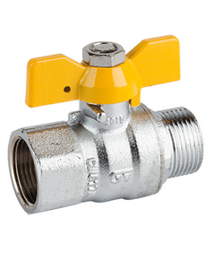 Шаровый кран для газа бабочка 3/4" MF (хром) Genebre фото