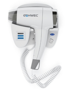 Фен белый, хол/гор, 2 скорости GENWEC 1400W фото