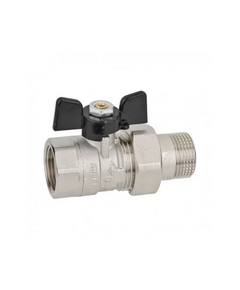 Шаровый кран бабочка 1/2" с американкой прямой Bugatti фото