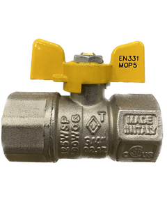 Шаровый кран для газа бабочка 3/4" FF (dakota) Bugatti фото