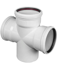Крестовина малошумной канализации 110/110/110/87° ELITE Ростурпласт фото