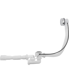 Sifon pentru cadă reglabil cu preaplin semiautomat și tub flexibil 40x40/50 alb, Aquant