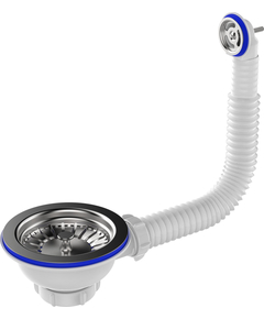 Declansare pentru chiuveta de 3 1/2'' cu carcasă circulară verticală albă, Aquant