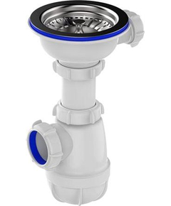 Sifon pentru chiuvetă 3 1/2" x 40 alb, Aquant
