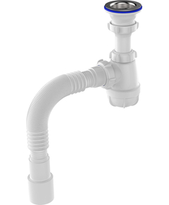 Sifon mic pentru chiuvetă 1 1/2" x 40 cu evacuare și țeavă flexibilă 40x40/50, Aquant