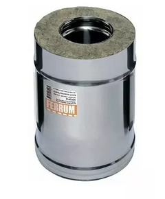 Coș de fum dublu perete sandwich 0,25 m Ferrum (430 / 0,5+oc) D150x210