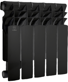 Биметаллический радиатор KUBBER KUB-350B/100 Black фото