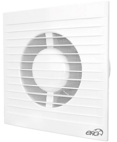 Ventilator de extracție axial cu clapetă și controler Era E 100 S C MRe Fusion Logic Alb