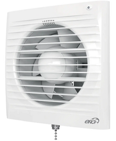 Ventilator axial de evacuare cu clapetă de sens și șnur ERA 5C-02 D125 Alb