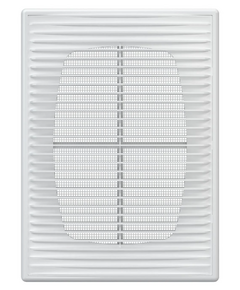 Вытяжная вентиляционная решетка из АБС-пластика с рамкой и сеткой Era 1825П 18х25 White фото