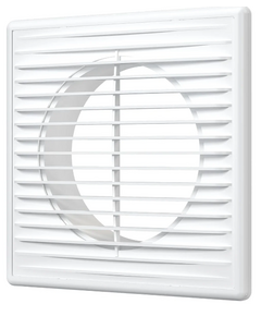 Вытяжная вентиляционная решетка из АБС-пластика с рамкой и фланцем Era 1515П10Ф 15х15 D100 White фото