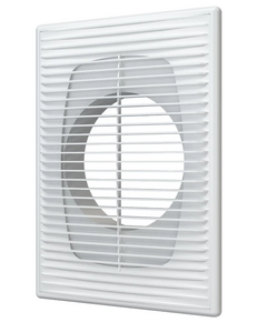 Вытяжная вентиляционная решетка из АБС-пластика с рамкой и фланцем Era 1825П12Ф 18х25 D125 White фото