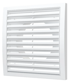 Grila de ventilatie din plastic ABS cu flansa Era 2020RR12,5F 20x20 D125 alb