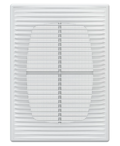 Вытяжная вентиляционная решетка из АБС-пластика с рамкой и сеткой Aluvent 1825PVR 18x25 White фото