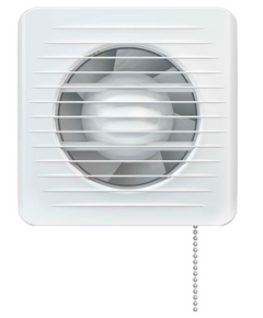 Осевой вытяжной вентилятор с сеткой и шнурком VentEurope CLASSIC 100 PS White фото