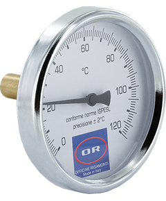 Термометр 1/2'', 0-120C, d.80mm (+ штуцер) ОR фото