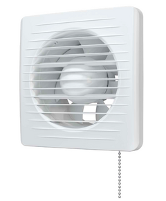 Осевой вытяжной вентилятор с сеткой и шнурком VentEurope CLASSIC 125 PS White фото