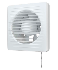 Осевой вытяжной вентилятор с обратным клапаном и шнурком VentEurope CLASSIC 125 BD PS White фото