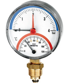 Термоманометр 0-6 Атм. боковой TIRM80-6 Fimet фото