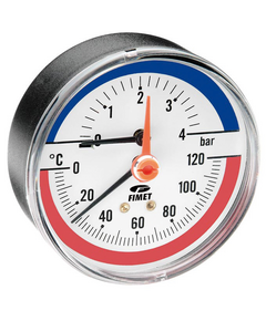 Термоманометр 0-6 Атм. центральный TIM80-6 Fimet фото