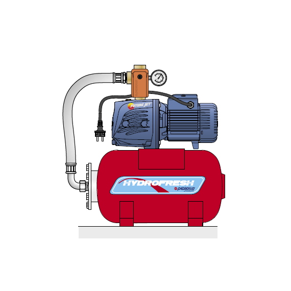 Гидрофор с защитой от сухого хода Pedrollo Hydrofresh FUTUREm2AX 1,1 kW, изображение [1] фото