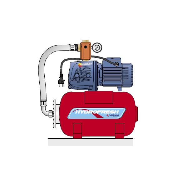 Hidrofor cu regulator electronic de presiune Pedrollo Hydrofresh FUTUREm1AX 0,55 kW, 2 image