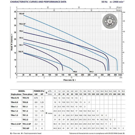 Дренажный электронасос с режущим механизмом Pedrollo TRITUS TRm1.5 1,5 kW, изображение [1] фото