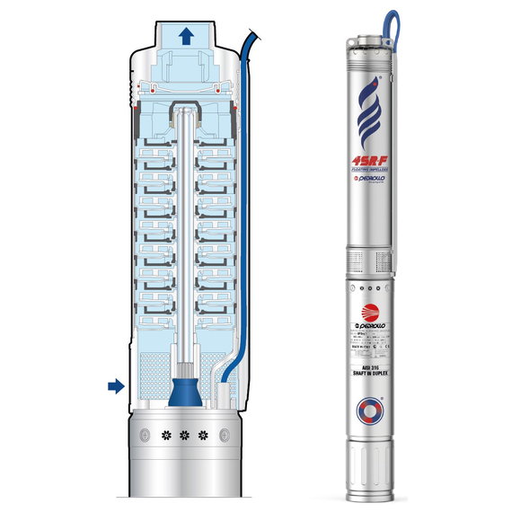 Погружной насос Pedrollo 4SRm 4/12 - F - PD 1,1 kW, Мощность: 1,1, Серия: 4SR-F фото