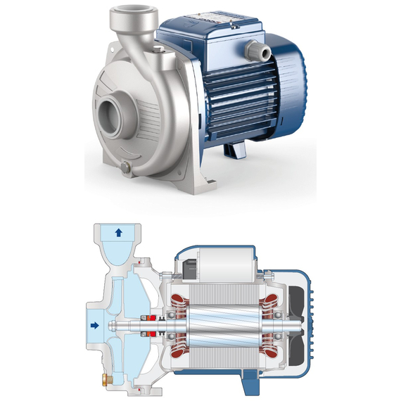 Pompa centrifugală din inox cu roată de lucru deschisă Pedrollo NGAm 1A-PRO 0,75 kW