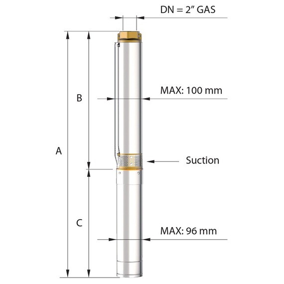 Погружной насос Panelli 4'' 1,1kW 1,5HP 95 PR6 N/09 230V, изображение [1] фото