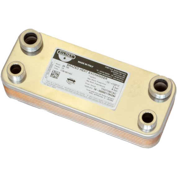 Schimbător de căldură ZB-16 P 3/4'' + 1/2'' INOX Zilmet, 2 image