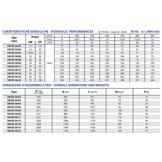 Погружной насос Panelli 8'' 11kW 15HP 180 RX 36 N/03, изображение [1] фото