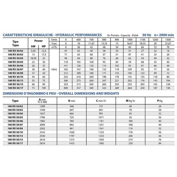 Погружной насос Panelli 8'' 37kW 50HP 180 RX 50 N/09, изображение [1] фото