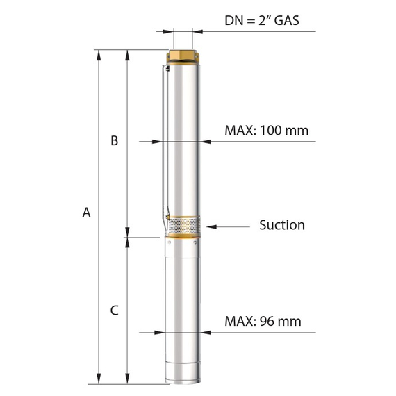 Погружной насос Panelli 4'' 5,5kW 7,5HP 95 PR8 N/31 400V, изображение [1] фото