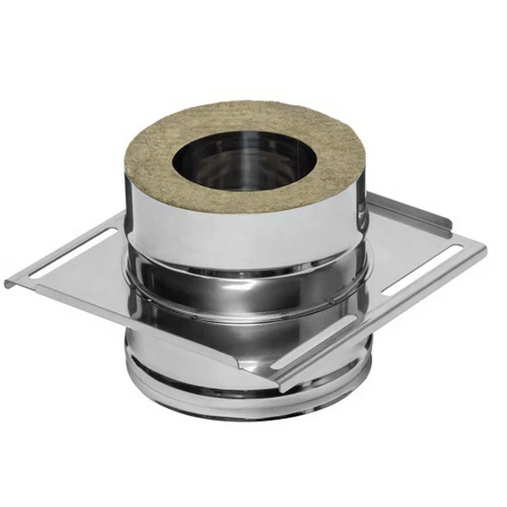 Placă de montaj pentru coș de fum cu perete dublu Ferrum D115x200 (1,5mm)