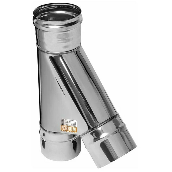 Teu-K la 135° pentru coș de fum monopared Ferrum D180 (0,5 mm)