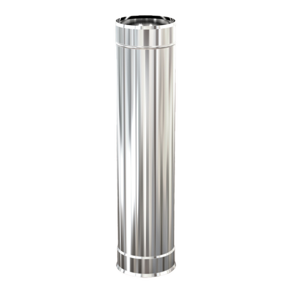 Coș de fum monopared 0,5m TEPLODAR D200 (0,5mm)