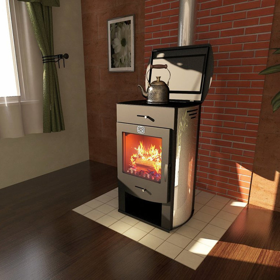 Отопительно-варочная печь-камин Теплодар Танго 8 kW, изображение [1] фото