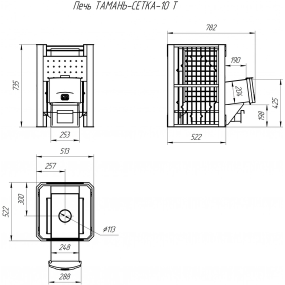 Sobă pentru saună TEPLODAR TAMAN-GRID 10T 10 kW, 4 image