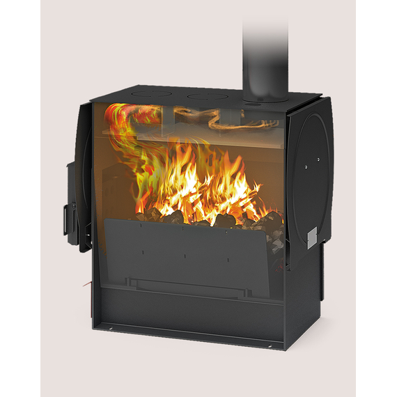 Sobă de încălzire și gătit TEPLODAR LOCOMOTIVE-120 12 kW, 2 image