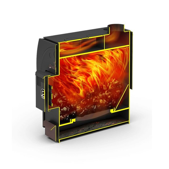 Sobă de încălzire și gătit TEPLODAR LOCOMOTIVE-120 12 kW, 3 image