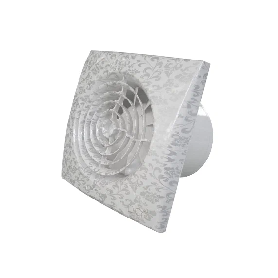 Дизайнерский вытяжной вентилятор с обратным клапаном DICITI AURA 4C D100 White Design, 3 image