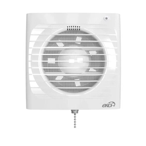 Осевой вытяжной вентилятор с сеткой и шнурком ERA 6S-02 D150 White фото